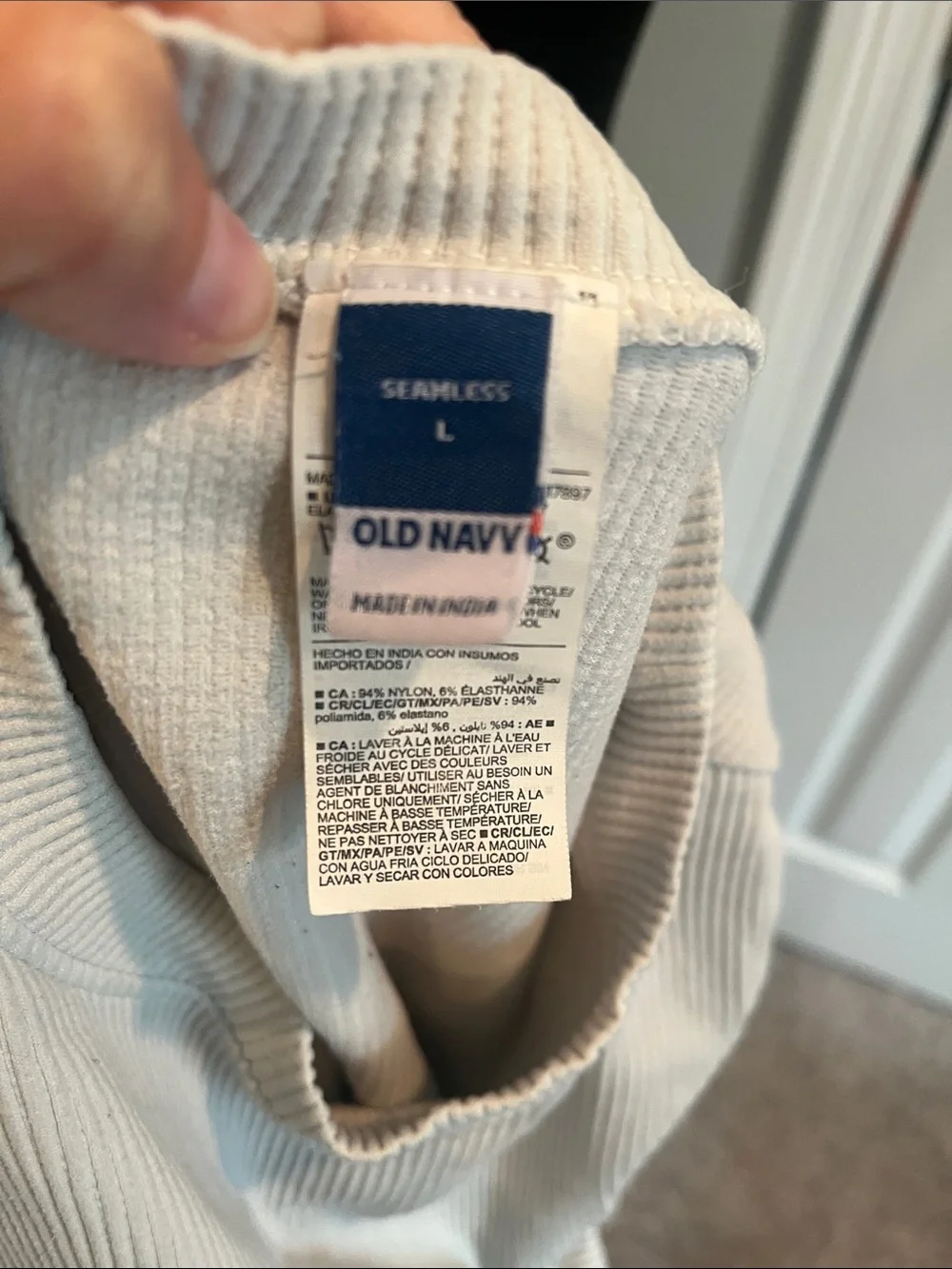 Old Navy Cream and Brown Plaid Button-Front Utility Jacket